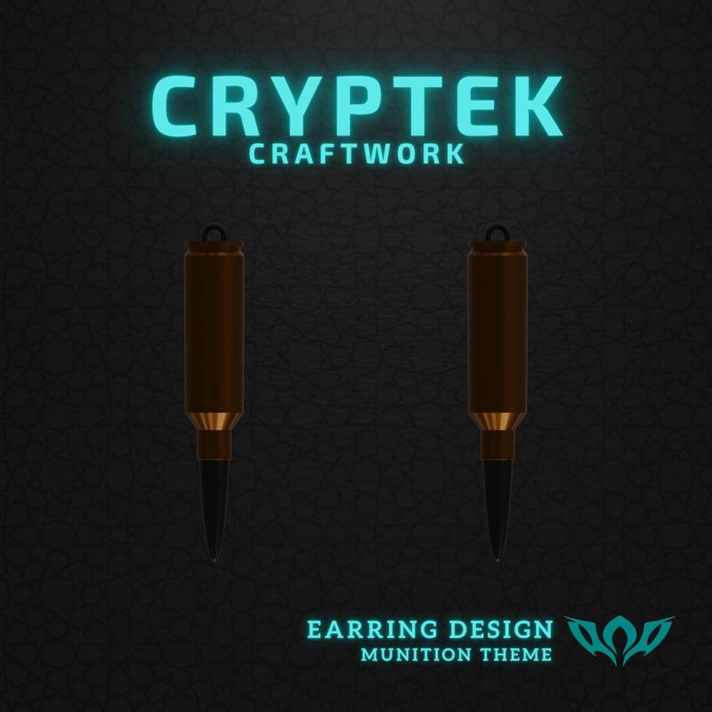 24. 6.8 Western Ammo - Winchester USA - Western Edge: 6.8 Western Winchester Ammo Earring 3D Print File - Military Ammunition Necklace - Rimfire Cartridge type Ammunition