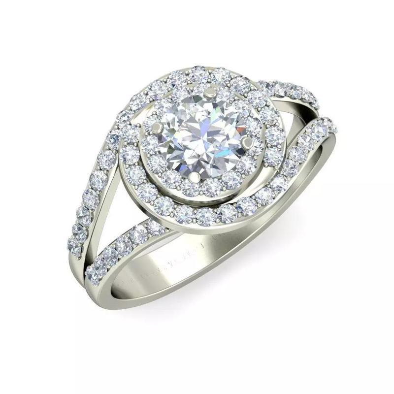 Platinum Semi mount Bridal Ring