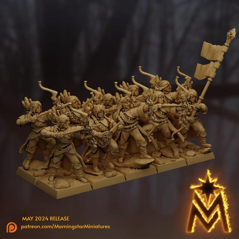 High Elf Queen’s Guard | 32mm Scale Presupported Miniatures