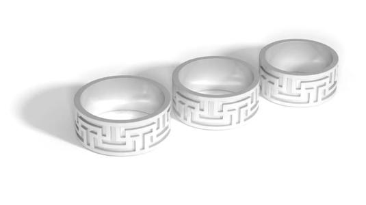 MEANDR ORNAMENT RING PACK ART 005 3D print model