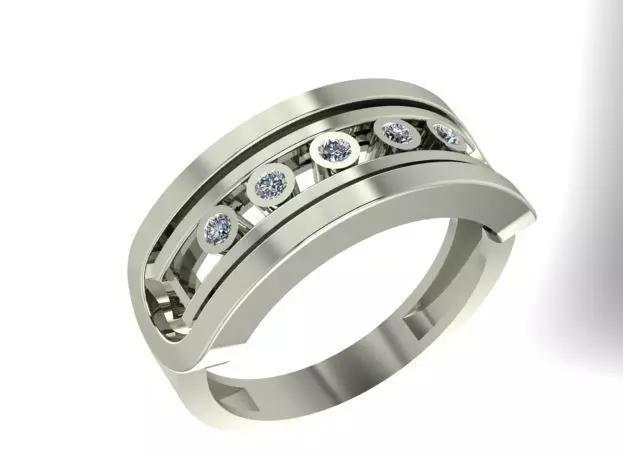 messika 5 stone ring 3dm