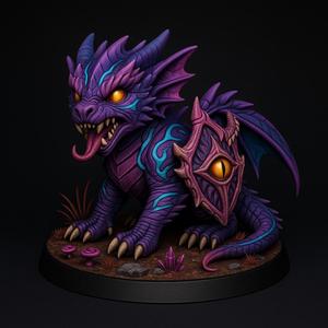 Alien Beast with Spiked Tail – Fantasy & Sci-Fi Creature | 3D Printable Model