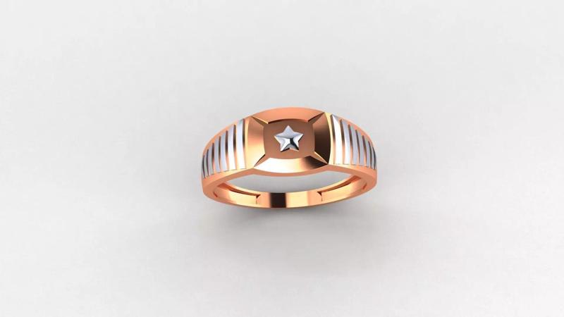 Captain America Plain Gold Light weight Mens Band Ring