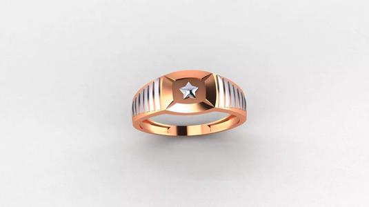 Captain America Plain Gold Light weight Mens Band Ring