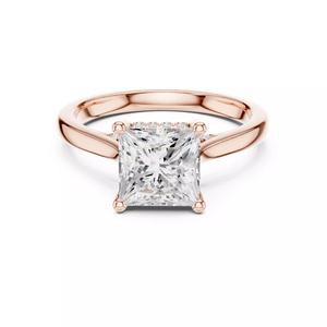 Princess Cut Hidden Diamond Engagement Ring 3DM STL Video