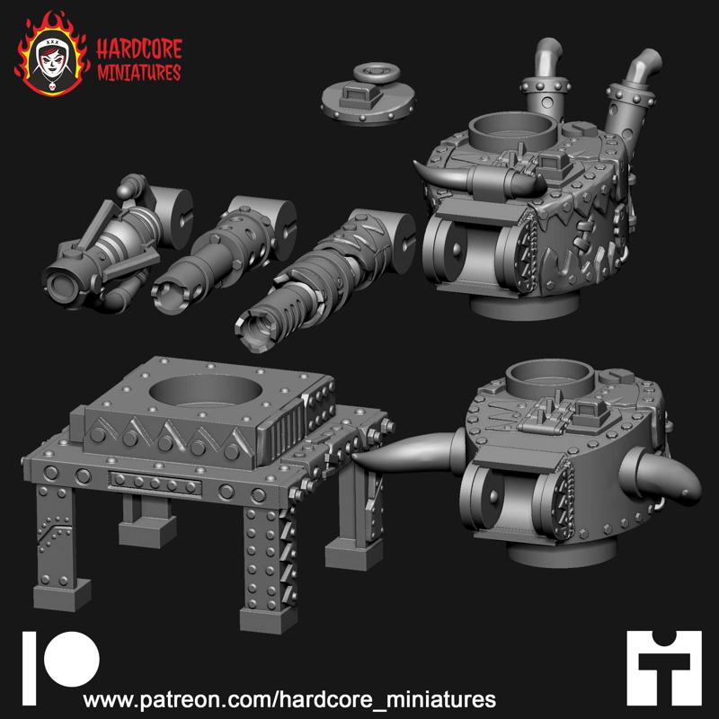 Turrets and Platform for Orc Battlewagon