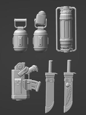 Space warriors utility belt accessories