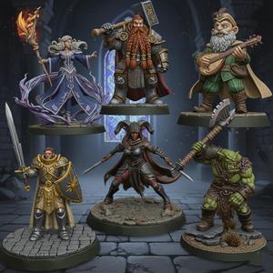 Champions of the Realm: A Fantasy Miniatures Collection 6in1 DnD