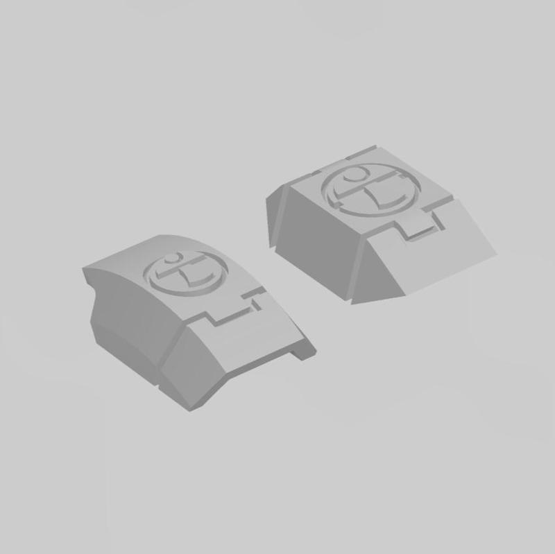 FSE Space Communist Shoulder Pads For Renegade Warriors On Fire