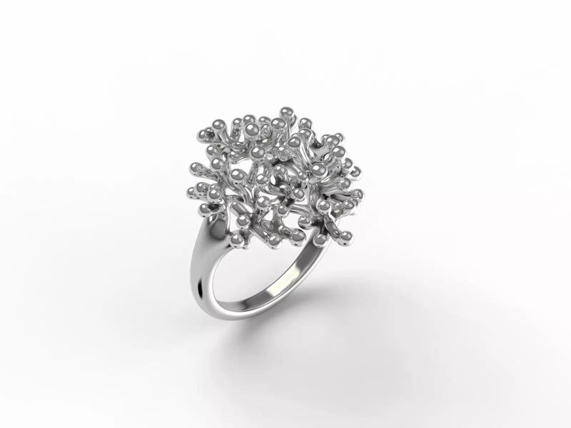 Coral Ring Marine Flora Fauna Jewelry