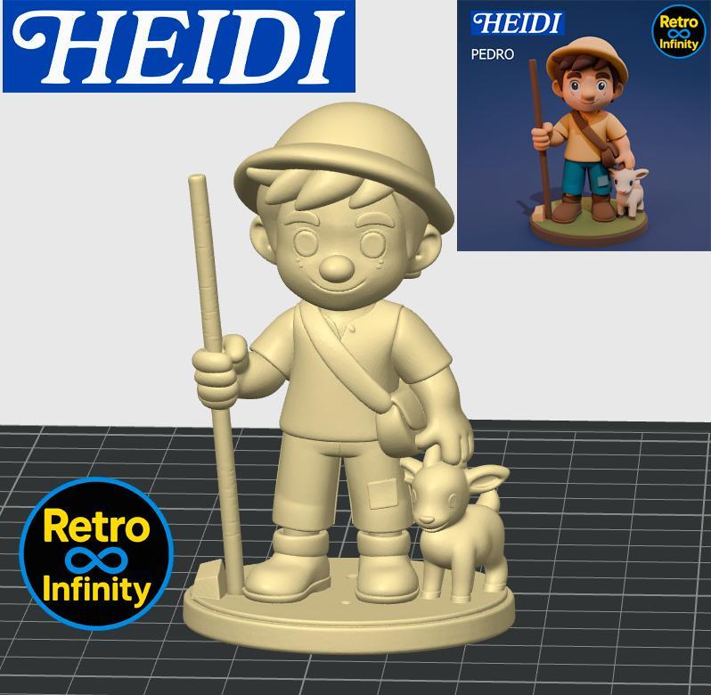 Pedro - Heidi 3D figure Retro Infinity style (70mm) : vinyl collectible