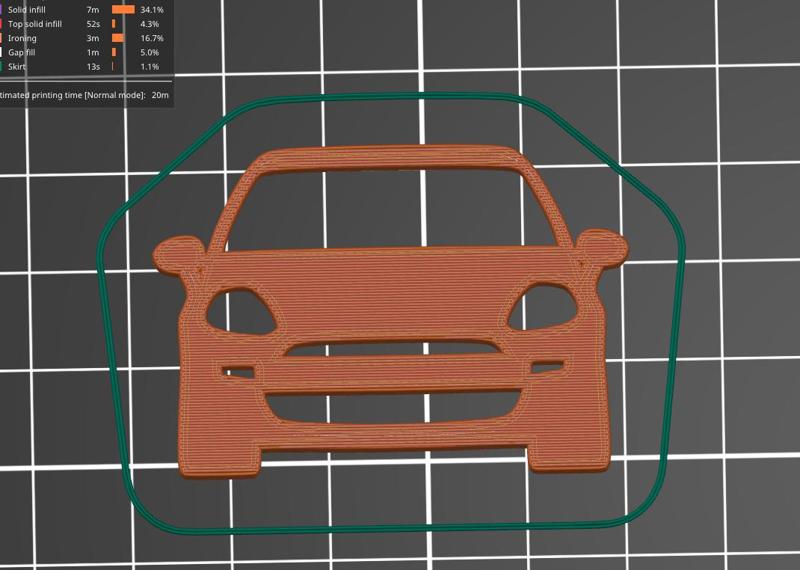 Fiat Punto Grande Punto front key silhouette