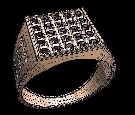 G1001 Checkerboard Brilliance Ring 4gm-19MM