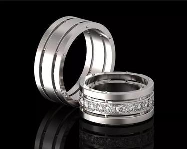 Combined paired wedding rings  816