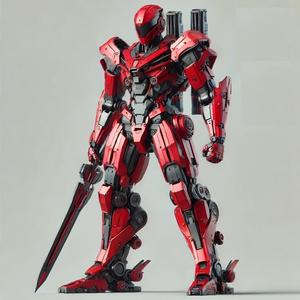 Textured 3D printable Samurai Warrior Bot