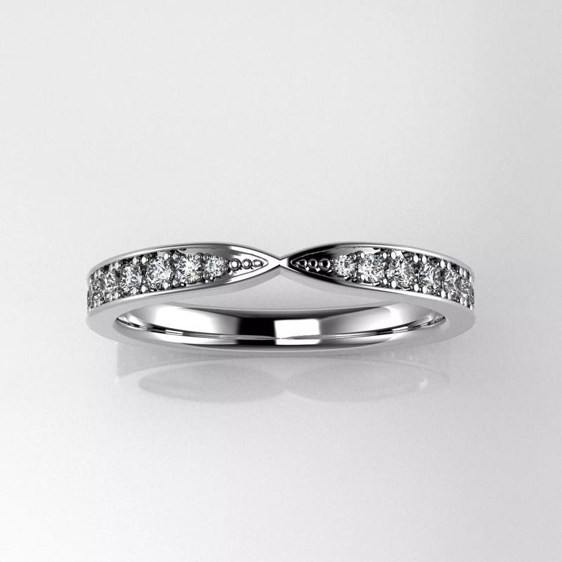 Classic Thin Top Ring - Ribbon Eternity Band - Engagement Ring