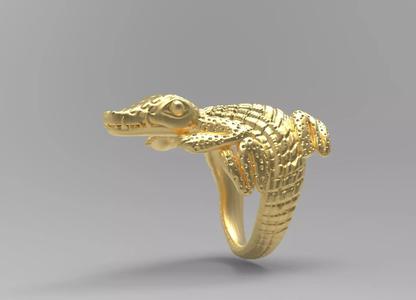 CROCODILE  ALLIGATOR RING lightweight