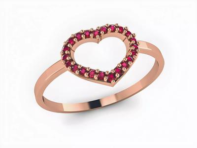 Delicate Heart Love Valentine Diamond Ring