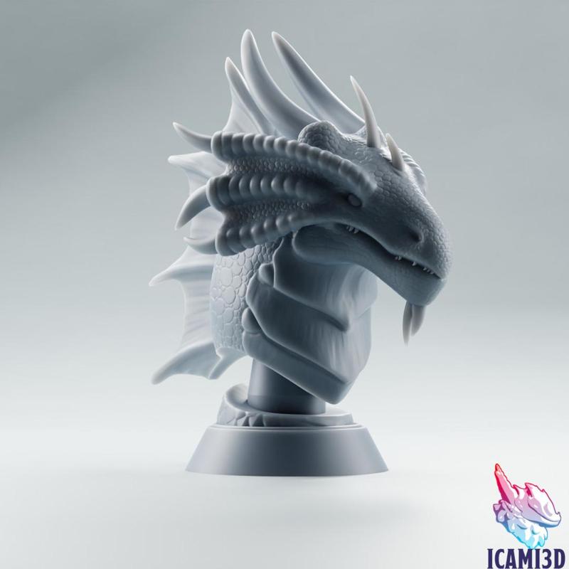 Bronze Dragon Bust