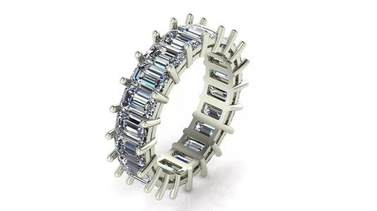 Eternity Band diamond rings 3D print model