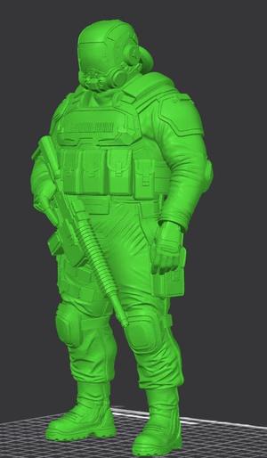 Trauma Team Armored Soldier - Cyberpunk 3D Model