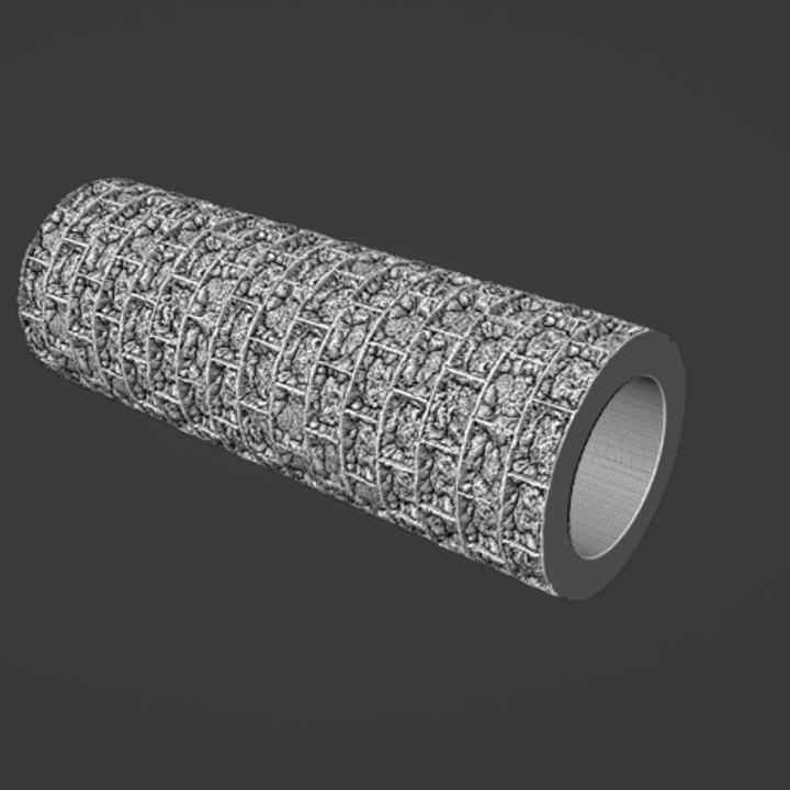 Fantasy 28mm Scale Wall Texture Roller STL | Printable Terrain Tool for Tabletop Miniature Wargames and RPGs
