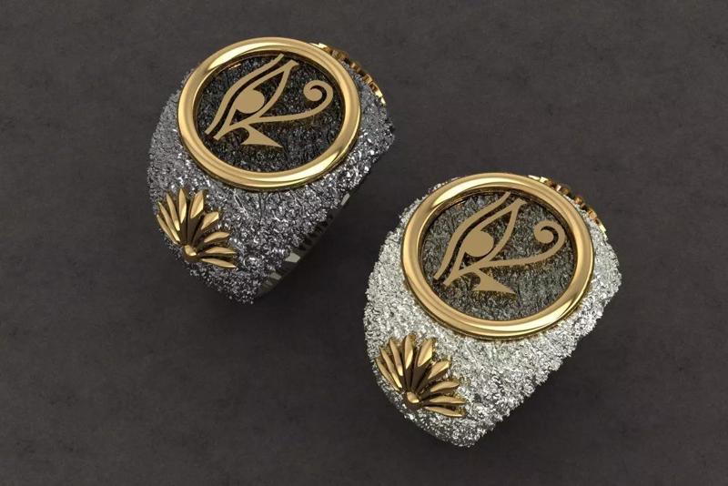 EYE OF HORUS RING FOR MAN