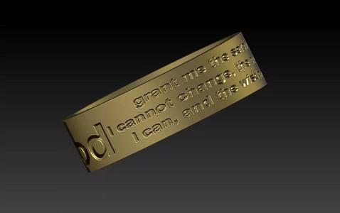 English Serenity Prayer Bible Rings God grant me Jesus Jewelry