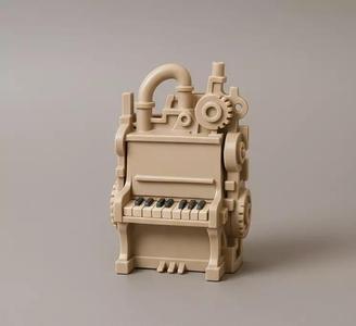 Industrial Piano Sculpture