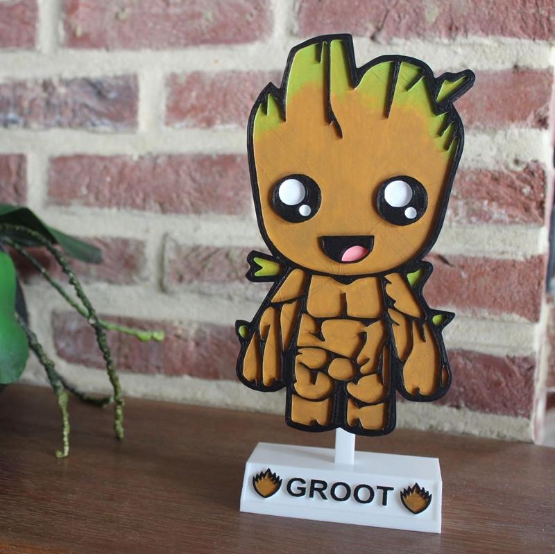 STAND BABY GROOT DECORATION PLATE
