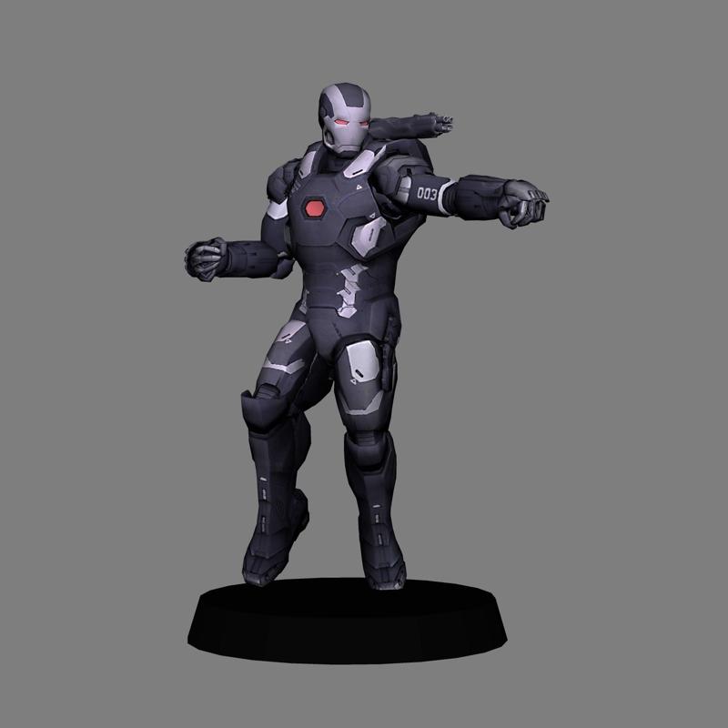 Warmachine Mk3 - Captain America Civil War LOW POLYGONS AND NEW EDITION