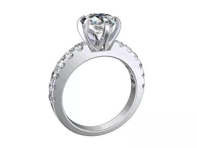 Engagement Solitaire Ring Model Separated Files- CC94-FV