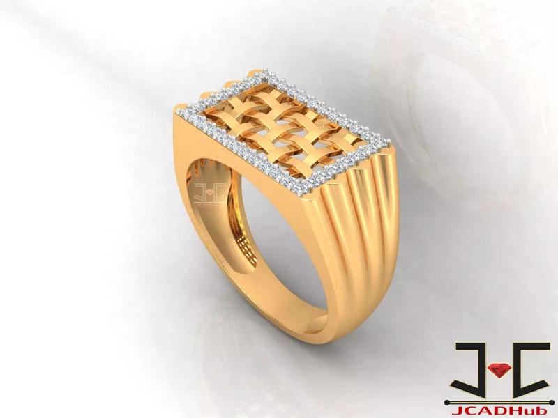 0263 - Knot Pattern Gents Ring - JCADHub
