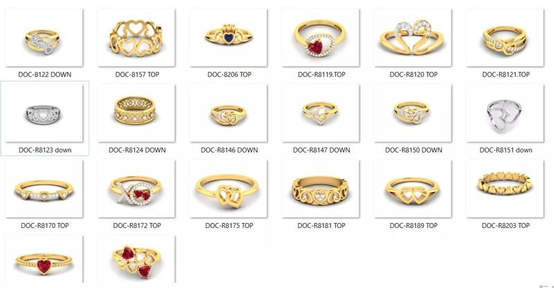 25 love valentine ring 3dm render details bulk collection
