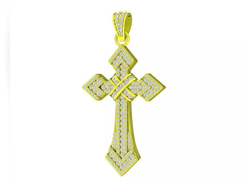 7029 new luxury diamond cross pendant