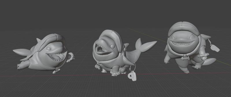 Marvel Rivals Jeff Skin PACK 3 poses