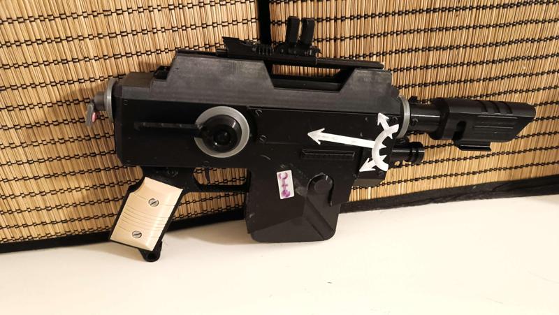 Grimdark Laspistol war hammer forty key - cosplay prop