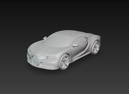 Bugatti – Modelo 3D de Auto Deportivo de Lujo para Impresión 3D