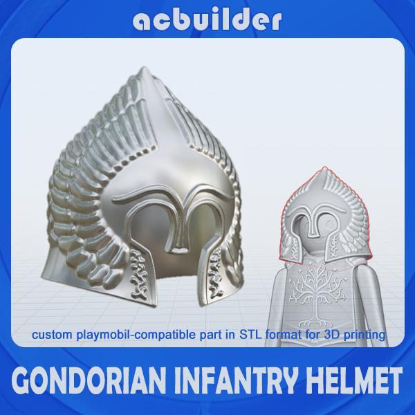 Gondorian Infantry Helmet playmobil compatible