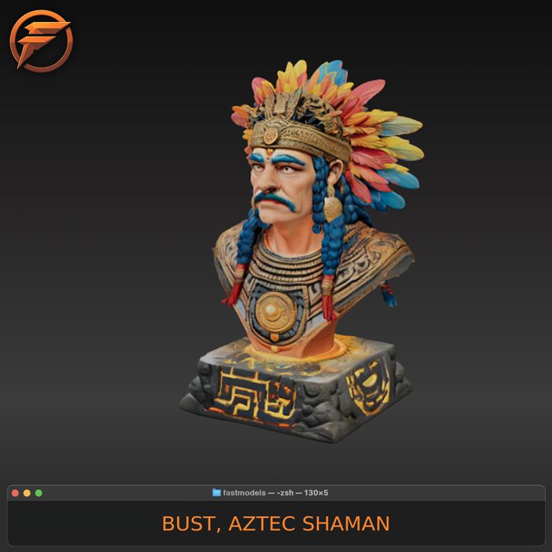 AZTEC SHAMAN BUST