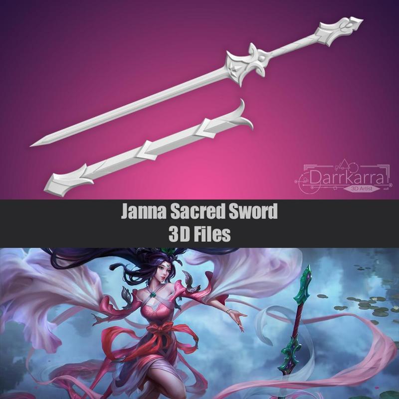 Janna Sacred Sword League of Legends STL files