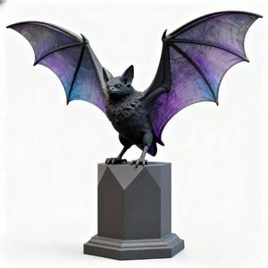 2420Bat with Spread Wings on Pedestal  Halloween