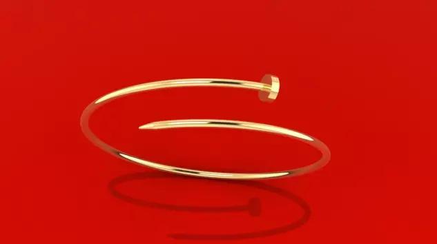 1342 1081 Bent Nail Gold Bangle