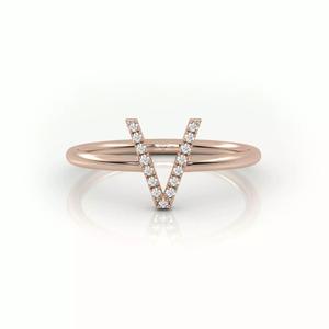 Initial V ring size 54 with professional renderings