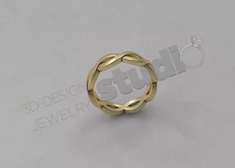 Infinity ring band 3d model