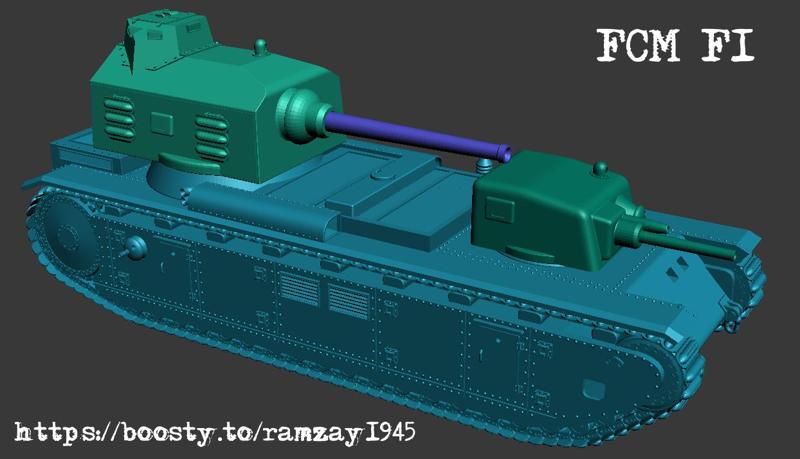 FCM F1 tank 1:100