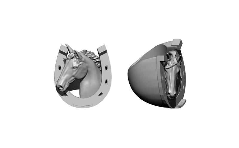 HorseShoes High detailed Horse Ring