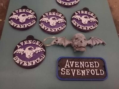 3 Keychain - Deathbat + avenged a7x - Three key