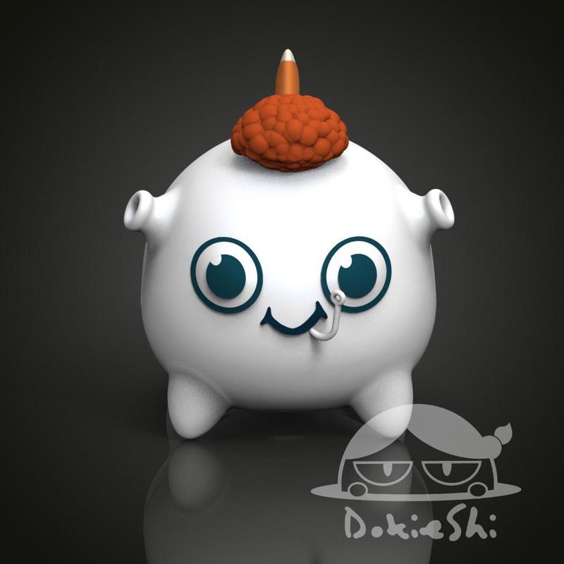 AXIE INFINITY 3D FAN ART AQUA PURE