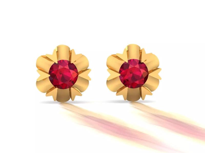Women Earring 3dm STL OBJ FBX Render Details